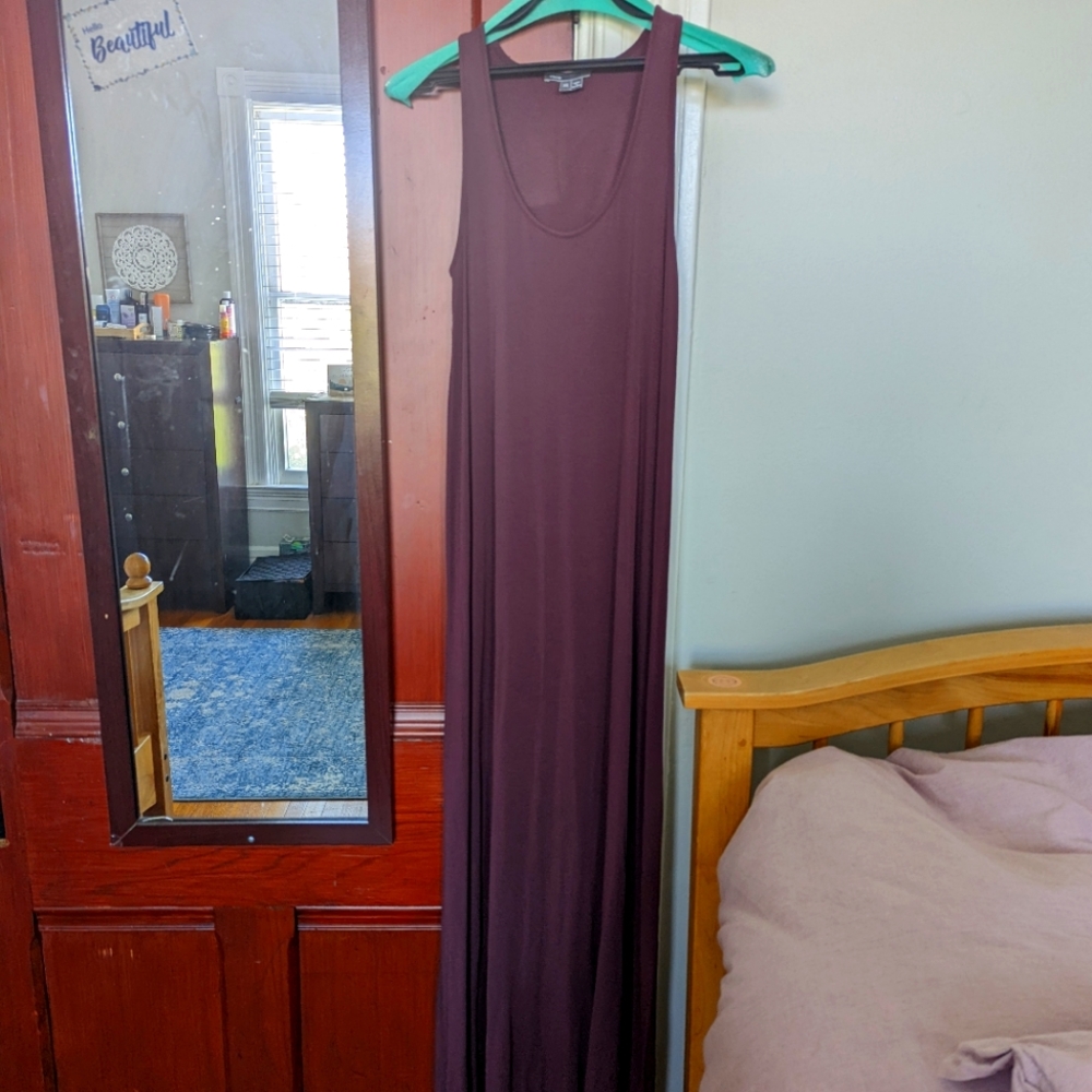 Vince sleeveless jersey knit purple xsmall maxi dress